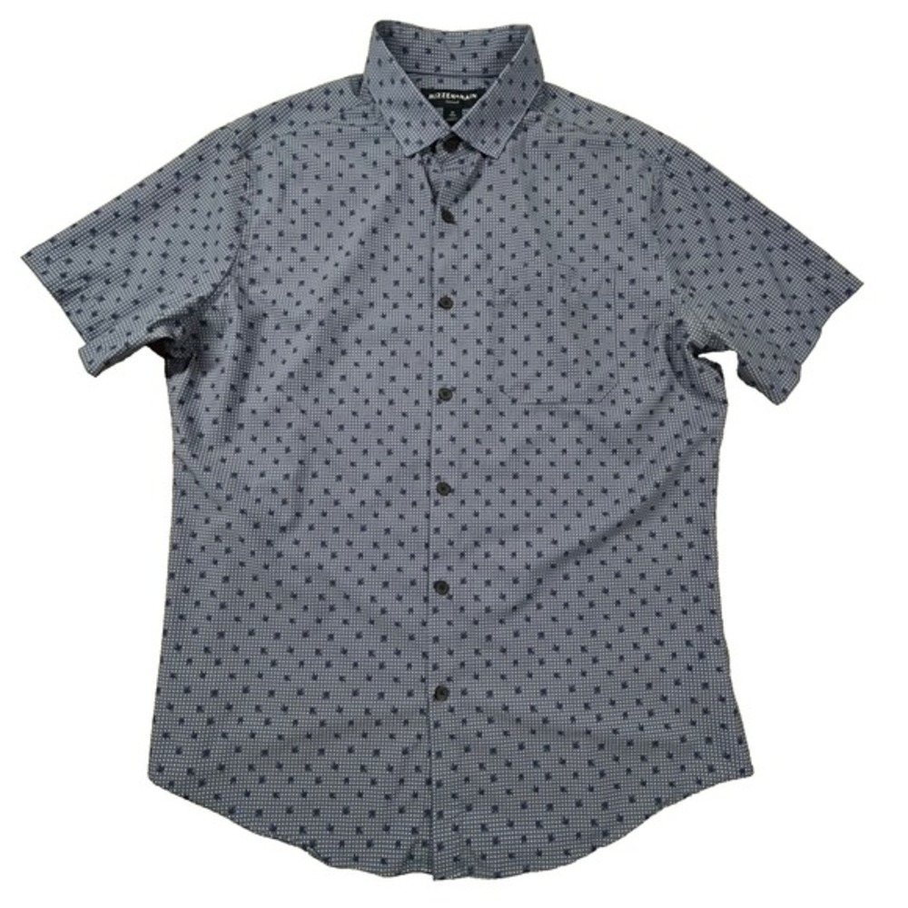 Mizzen Main Shirt Mens‎ M Trim Leeward Leaves Geometric Performance Button Up